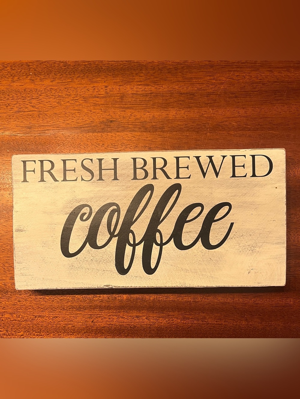 Rustic Handmade Fresh Brewed Coffee Sign